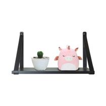 1 Unidade Prateleira Preta Alça Preta material ecológico Decoração/Ambientes/ Quarto Infantil