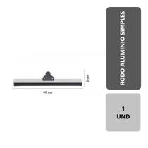 1 Unidade Rodo Para Limpeza De Alumínio Eva Simples 40 Cm Puxa E Seca Banheiro Multiuso Sem Cabo