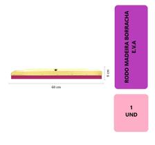 1 Unidade Rodo Para Limpeza De Madeira Grande Eva Duplo 60 Cm Puxa E Seca Banheiro Multiuso Sem Cabo