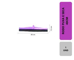 1 Unidade Rodo Para Limpeza Eva Duplo 40 Cm Puxa E Seca Banheiro Multiuso Sem Cabo