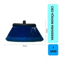 1 Unidade Vassoura Multiuso Ceci Nylon Plumada Reforçada Limpeza Interna Externa Sem Cabo 1 Unidade Vassoura Multiuso Ceci Nylon Plumada Reforçada Limpeza Interna Externa Sem Cabo