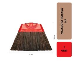 1 Unidade Vassouras Piaçava Natural Reforçada Multiuso Cheia Limpeza Interna e Externa Sem o Cabo