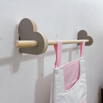 1 Varão coração 60cm para porta fraldas decorativo quarto - Hanger Decor