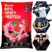1 Whey 80% Growth sabor morango 1 Kg 1 Whey 80% Growth sabor morango 1 Kg
