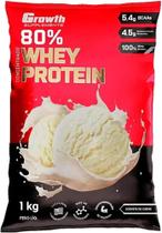 1 WHEY PROTEIN CONCENTRADO (1KG) - 80%sabor sorvete