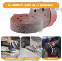 1 X Lixa Disco Grão 7 Polegadas 180Mm 8 Furos Lixadeira