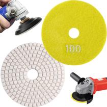 1 X Lixa Discos Grão 4 Pol.100mm Diamantada Liso Polir Lixadeira Granito Mármore KaQi