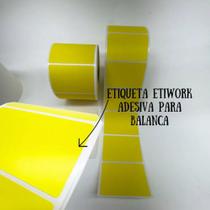 10.000 etiqueta 6x4cm para codigo barras full 10 rolos amarela 10.000 etiqueta 6x4cm para codigo barras full 10 rolos amarela