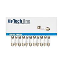 10-0420- Lâmpada Halógena Torpedo 12V 10W 41MM EMB C/ 10 TechOne
