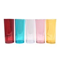10 - 25 Copos long Drink 330 ml Acrilico Sortidos Coloridos Premium Alto para festas aniversario bar