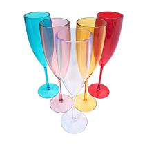 10 - 30 Taça Champanhe Acrilica 160 ml Sortidos Colorida festa churrasco bar drink jantar decoração