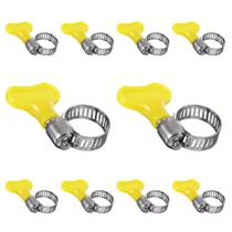 10 Abraçadeiras Metal Borboleta Irrigação Botijão Rosca SFim
