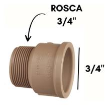 10 Adaptador Curto Soldavel 3/4 X 3/4 25mm Marrom