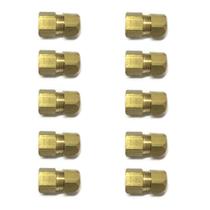 10 Adaptadores de Fogão Fêmea Dako Para flexível 1/2 Latão