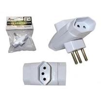10 Adaptadores de Tomada Knup Padrao em T 3 Pinos 3 Entradas Bivolt