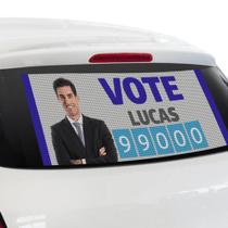 10 Adesivo Vidro Traseiro - 325x600mm em Vinil Perfurado 120g - 4x0 - Sem Enobrecimento -