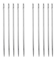 10 Agulhas Costura Tapeceiro 15cm Linha Encerada Couro