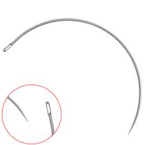 10 Agulhas Curva Costurar Couro Tapete Fio Encerado 1mm.