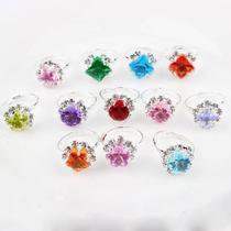 10 Anéis Infantil Menina Princesa Ajustável Ótima Qualidade - Kakum