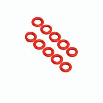 10 Anel Oring Silicone Laranja 701 Shore A 7,52mm x 3,53mm