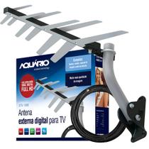 10 Antena Externa Digital Full HD UHF Cabo 10 Metros Completa Dtv-1500