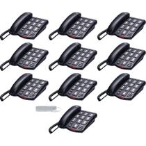 10 Aparelho Telefone com Fio Intelbras Tok facil mesa parede