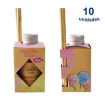 10 Aromatizador Ambiente Algodão Doce Difusor Aroma Vareta Perfume Casa 100ml Luz Aroma - Envio Já