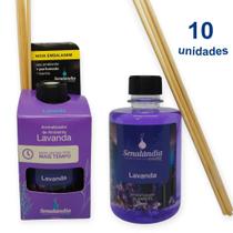 10 Aromatizante de Lavanda Difusor Vareta Odorizador Ambiente 280ml Casa Lar Perfumado - Envio Já