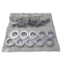 10 Arruelas Anilhas Fender Alumínio M6+Parafusos PRATA 1585