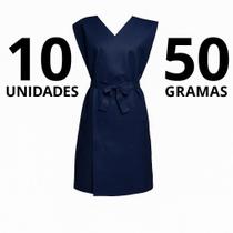 10 Avental Descartável Azul Sem Manga Gramatura 50 GRAMAS 10 Avental Descartável Azul Sem Manga Gramatura 50 GRAMAS
