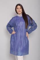 10 Avental Descartável Tnt Anvisa Manga Longa Gr 40 cor azul marinho