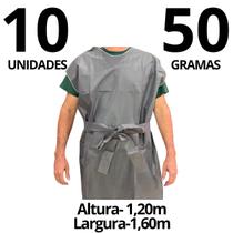 10 Avental Descartável TNT Especial 1,20 x 1,60 S/Manga 50G