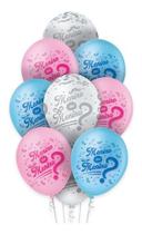 10 Balão Bexiga 12 Polegadas Chá Revelação Menino Ou Menina