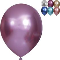 10 Balão Bexiga Cromado, Balões 9 Polegadas Pacote De 10 Unds, Balão Metalizado Brilhante - Balões de Látex