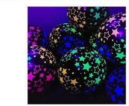 10 Balão Bexiga Neon Uv Decoração Festa Estrela 12 Polegadas - ORION MAGIC