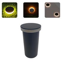 10 Balizador Piso Pvc 3W Redondo Eclipse Luz Branco Quente 10 Balizador Piso Pvc 3W Redondo Eclipse Luz Branco Quente