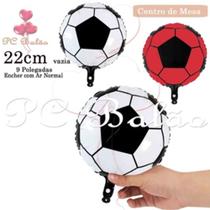 10 Balões Metalizado Bola Futebol 22cm