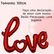 10 Balões Metalizados Coração, Balão Gigante Trio Coração, Balão Metalizado Love, Decoração Romântica, Dia Dos Namorados