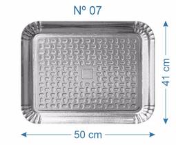 10 Bandeja de Bolo Salgado Laminado Prateado Nº7