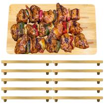 10 Bandejas Bambu Para Sushi 24cm Prato Restaurante Oriental