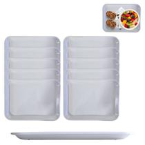 10 Bandejas em Melamina pra Servir Café Travessa 27x20cm