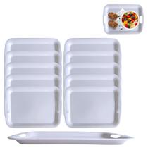 10 Bandejas pra Servir Café 33cm Melamina Com Alça Atacado