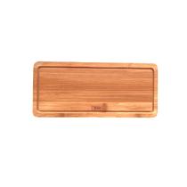 10 Bandejas Tábua Retangular em Bambu 20cm Café Decoração