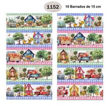 10 barrados de 15 cm igaratinga ref 1152 tricoline