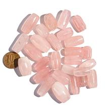 10 Barril Furado Longitudinal Pedra Quartzo Rosa 25mm Tipo B 10 Barril Furado Longitudinal Pedra Quartzo Rosa 25mm Tipo B