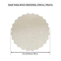 10 Base Laminada Cake Board Para Bolo Redondo 30cm Prata