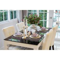 10 Bases de Prato para Mesa e 10 Porta Copos Mosaico Marrom