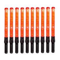 10 Bastões Sinalizador Led Grande 53cm Profissional Trânsito
