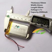 10 Bateria 3,7v 2000 Mah 10mmx34mmx50mm 10 Bateria 3,7v 2000 Mah 10mmx34mmx50mm
