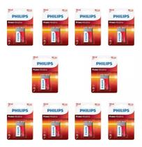 10 Bateria Alcalina Philips 9V